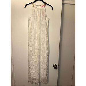 Lilly Pulitzer Bingham Lace Midi Dress Resort White Size XS